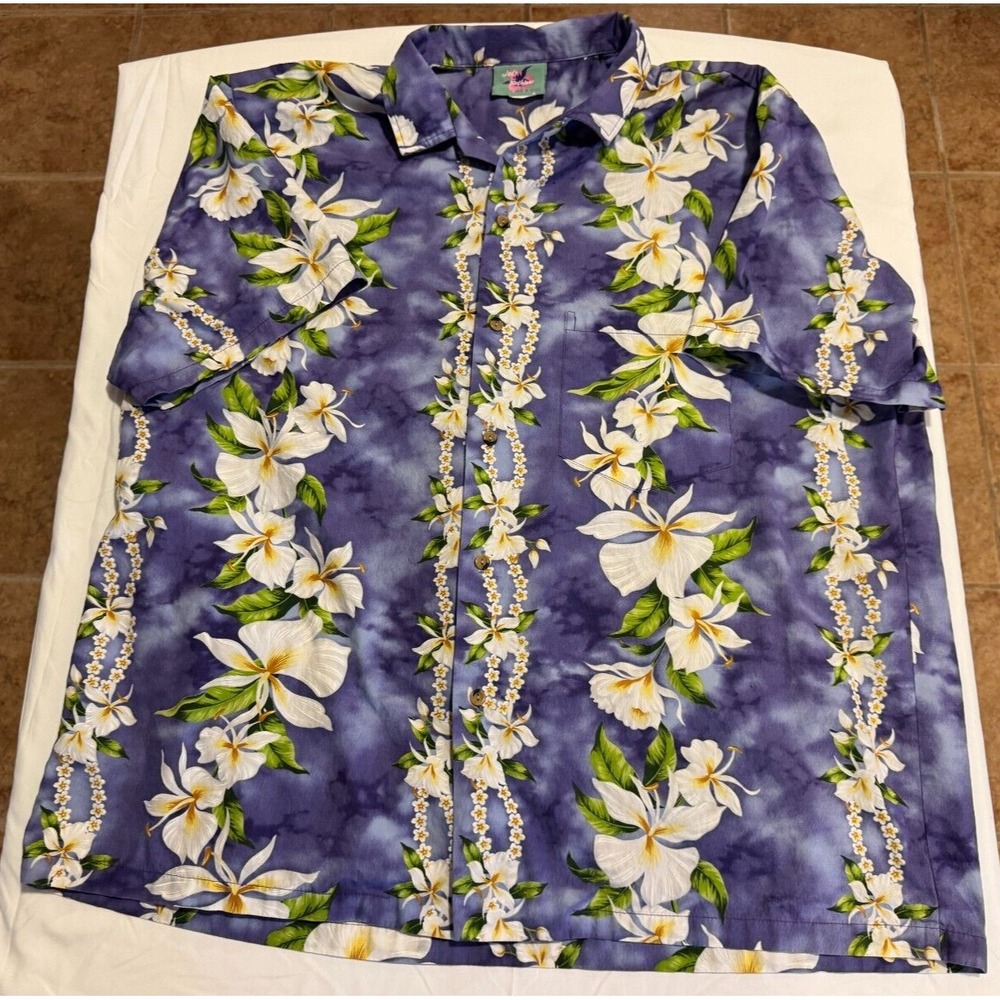 Jade Fashions  Men's Floral Shirt - Button Down - Size XL? - 100% Cotton